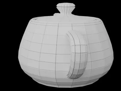 Teapot hardsurface deco Free 3D print model