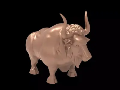 Buffalo 3D Printable Model  3D print model