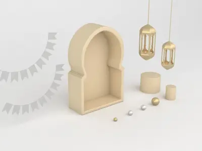 Adha Set palm tree 3D model