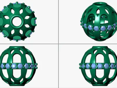 Spherical beads 3D print model buy