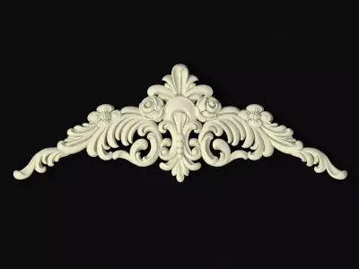 Central decor ornament for furniture 3D model 887