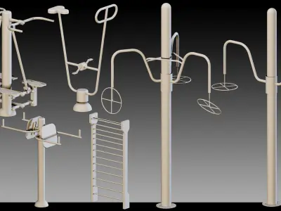 42 Urban Sport Props- Kitbash- High detail 3d models Low-poly 3D model