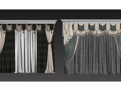 Modern European-style Curtains 3D model