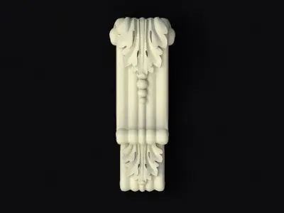 pilaster ornately carved piece of furniture 3D model