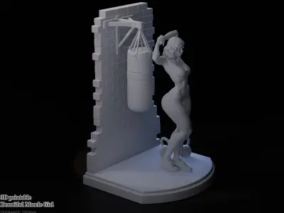 Beautiful Muscle Woman-Atlete Girl 3D print model