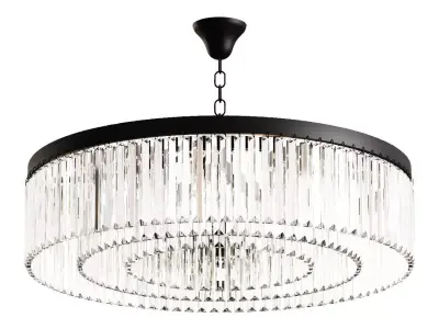Diameter 80cm New design Modern black luxury with clear 3D model