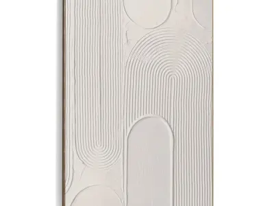 Plaster Two Photo Frame 443 Low-poly 3D model