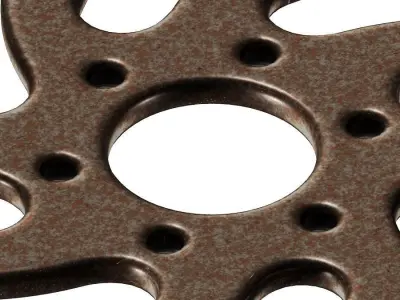 Rusty Bike Disc Rotor 3D model