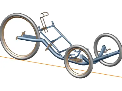 Recumbent Trike Oxygen RF Free 3D model