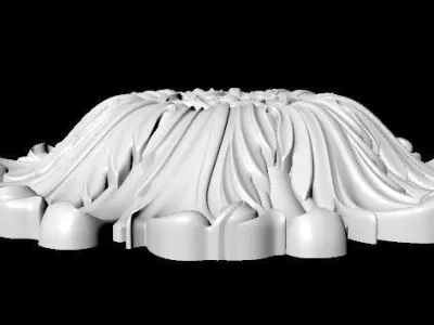 Central decor ornament for furniture 3D model 448