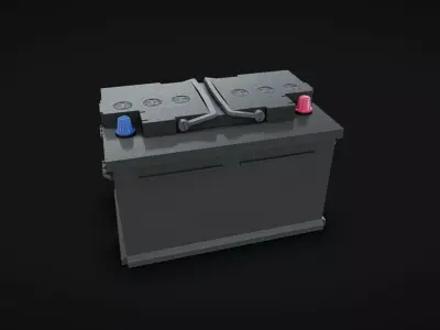 Battery 05 Low-poly 3D model