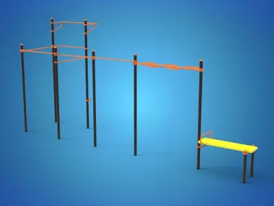 Gym Equipment Outdoor 3D model