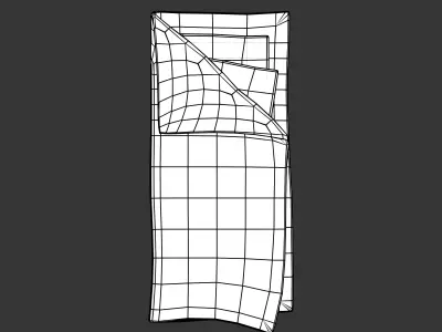 Medieval Knightly Accessory Bedroll Low-poly 3D model