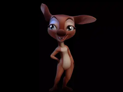 Forest Friends Animated High Quality  Low-poly 3D model