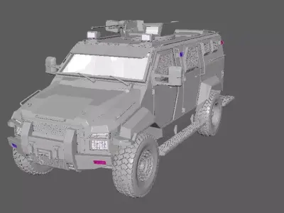 Armor truck Low-poly 3D model