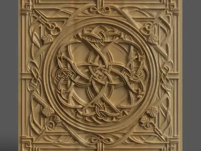 Celtic Coaster 3D Design  Wall Art and Tabletop Decoration 3D print model