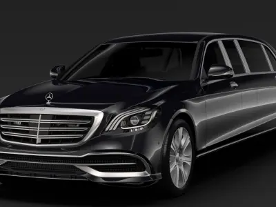 Mercedes Maybach S 650 Pullman Guard VV222 2018 3D model
