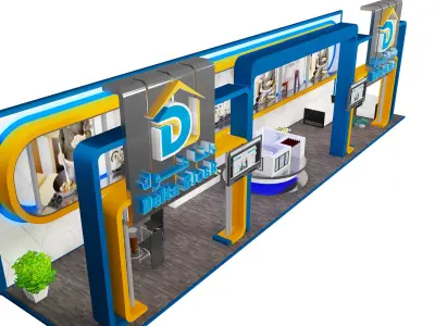 Booth Exhibition Stand a387b 3D model