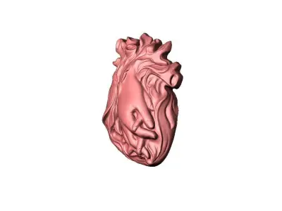Heart Pendant 05 3D print model