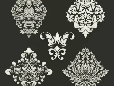 Ornament set 004 3D model