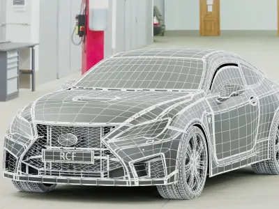 Lexus Low-poly 3D model