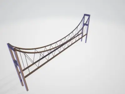 istanbul bosphorus bridge Low-poly 3D model