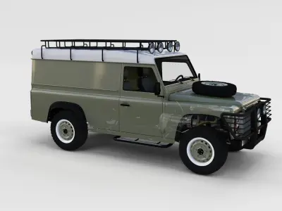 Full Land Rover Defender 110 Hard Top rev 3D model