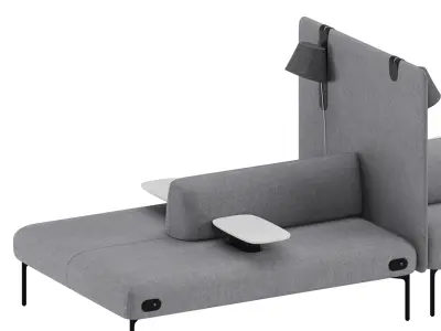 Haworth Cabana Lounge Island S9GK-2-PH 3D model