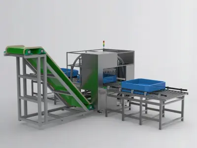 The big box rotating machine 3D model