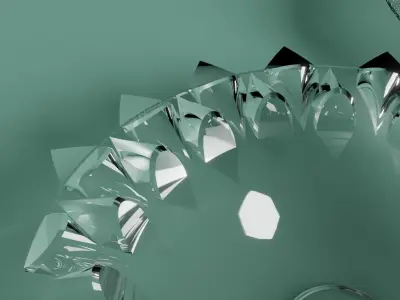 FLOWER GLASS PLATE  3D model