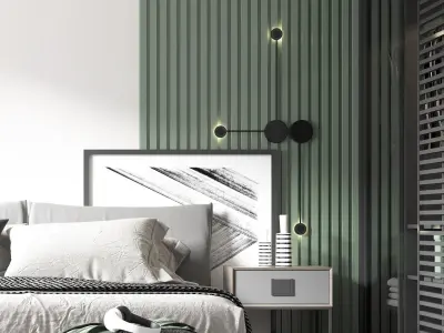 Modern luxury bedroom32 3D model