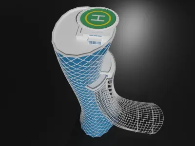 Abu Dhabi Capital Gate 3D model