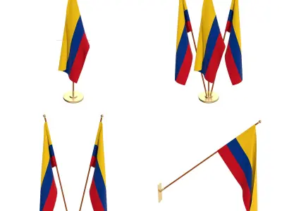 Colombia Flag Pack 3D model