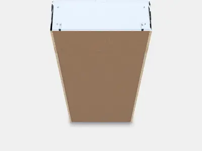 BILLY Bookcase w hght ext ut-pnl-glss drs Low-poly 3D model