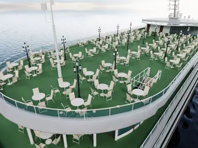 Luxury Multi-Deck Cruise Ship 73 3D model