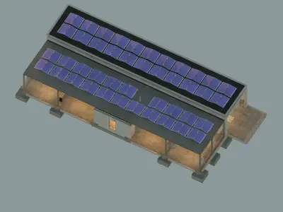 Waschanlage car wash Gasstation 3D model