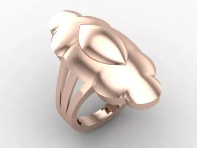 Plain Ring Women Ready STL 3DM Models Womens Rings 3D models 3D print model 60