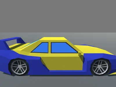 Muscle Touring Car MOBILE READY Low-poly 3D model