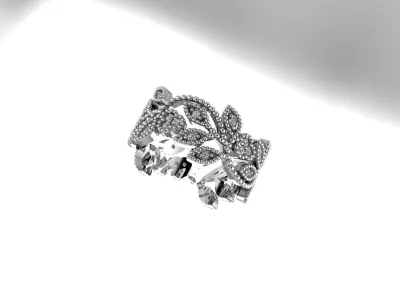 Leaf Ring 3D print model