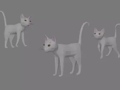 Low Poly Cat Low-poly 3D model