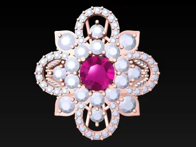 Diamond Ring - Womens Rings - N3595 3D print model