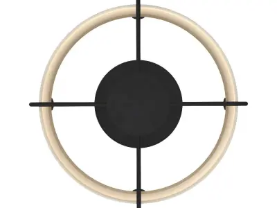 Kempsey Three Light Harvest Linen Shade Farmhouse Pendant Light 3D model