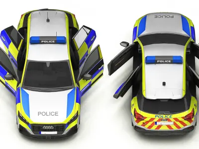 Car Police 7 Low-poly 3D model