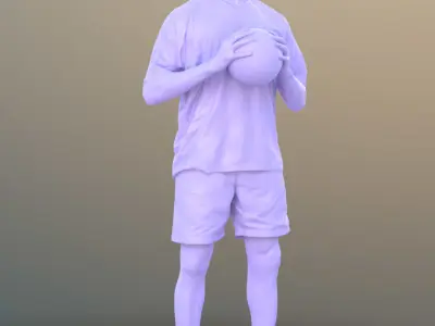 Bruce 10385 - Soccer Man Low-poly 3D model