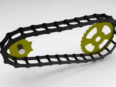 Benz Patent Motorwagen Chain 3D model