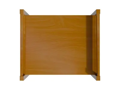 Penney Orange Wooden Nightstand Low-poly 3D model