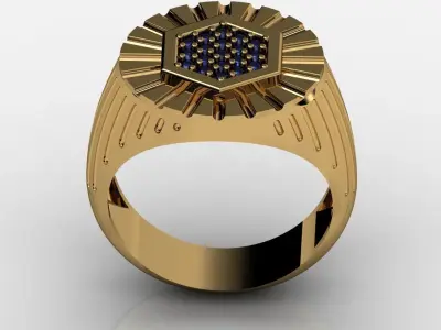 STYLISH GENTS RING 3D print model