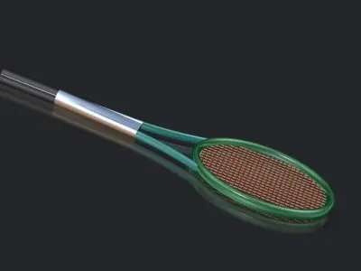 Racket tennis with handle Free 3D model