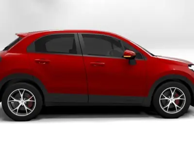 FIAT 500X Low-poly 3D model