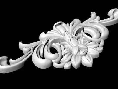 Central decor ornament for furniture 3D model 796